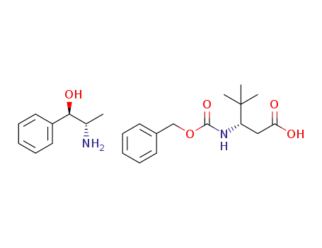 L-(-)-norephedrine (S)-3-benzyloxycarbonylamino-4,4-dimethylpentanoic acid salt