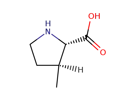 Molecular Structure of 10512-89-7 ((2S,3S)-3-METHYLPYRROLIDINE-2-CARBOXYLIC ACID)