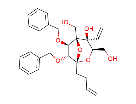 (1S,3R,4S,5R,6R,7R)-6,7-Bis-benzyloxy-1-but-3-enyl-3,5-bis-hydroxymethyl-4-vinyl-2,8-dioxa-bicyclo[3.2.1]octan-4-ol
