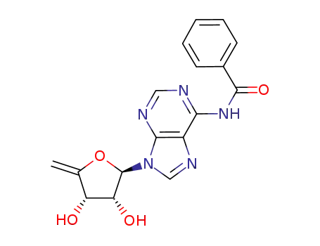6-N-benzoyl-9-(5-deoxy-β-D-erythro-pent-4-enofuranosyl)adenine