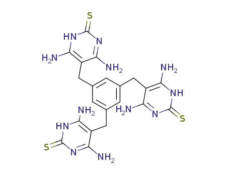 1,3,5-tris[4',6'-diamino-5'-methylenepyrimidine-2'-(1'H)-thione]benzene