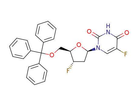 3',5-difluoro-5'-O-trityl-2',3'-dideoxyuridine