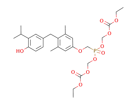 di(ethoxycarbonyloxymethyl)[3,5-dimethyl-4-(4'-hydroxy-3'-isopropylbenzyl)phenoxy]methylphosphonate