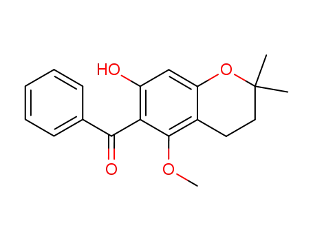 6-benzoyl-7-hydroxy-5-methoxy-3,4-dihydro-2,2-dimethyl-2H-1-benzopyran