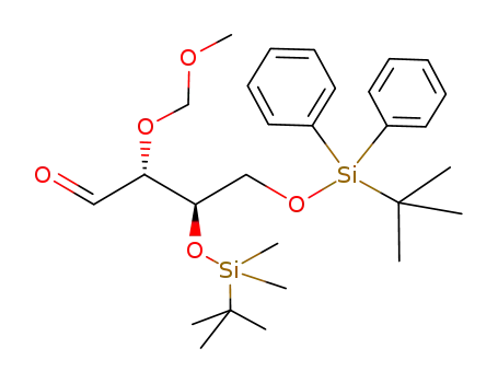 (2R,3R)-3-(tert-Butyl-dimethyl-silanyloxy)-4-(tert-butyl-diphenyl-silanyloxy)-2-methoxymethoxy-butyraldehyde