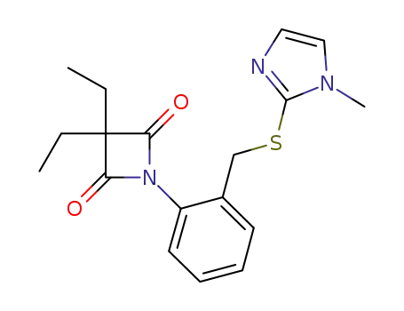 1-(2-((1-methyl-1H-imidazol-2-ylthio)methyl)phenyl)-3,3-diethylazetidine-2,4-dione