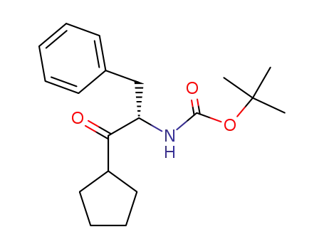 Molecular Structure of 154484-09-0 ((S)-(2-tert-butoxycarbonylamino-1-oxo-3-phenylpropyl)cyclopentane)