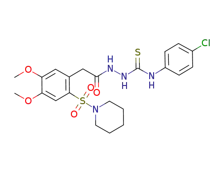 1-[2-(piperidine-1-sulfonyl)-4,5-dimethoxyphenyl-acetyl]-4-(p-chlorophenyl)-thiosemicarbazide