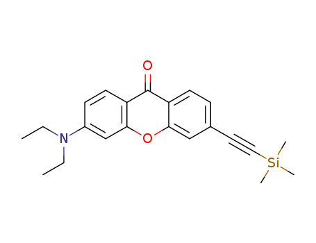 3-(diethylamino)-6-(2-(trimethylsilyl)ethynyl)-9H-xanthen-9-one