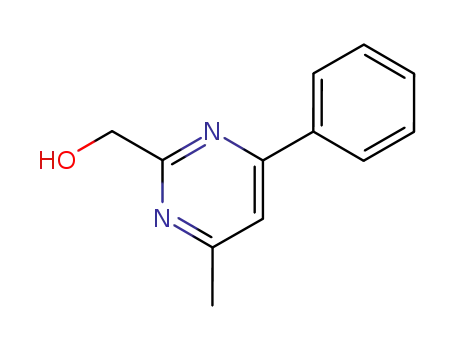 Molecular Structure of 63235-10-9 (2-Pyrimidinemethanol, 4-methyl-6-phenyl-)