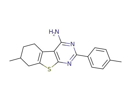 7-methyl-2-(4-methylphenyl)-5,6,7,8-tetrahydro[b]benzothieno[2,3-d]pyrimidin-4-amine