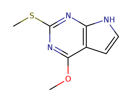 7H-Pyrrolo[2,3-d]pyrimidine,4-methoxy-2-(methylthio)- cas  29877-76-7