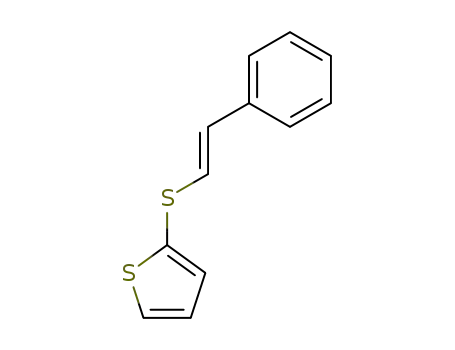 Molecular Structure of 113791-96-1 (Thiophene, 2-[[(1E)-2-phenylethenyl]thio]-)