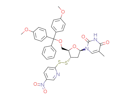 3'-deoxy-5'-O-dimethoxytrityl-3'-S-(5-nitropyridyl-2-disulfanyl)thymidine