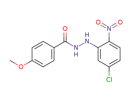 Molecular Structure of 158224-97-6 (Benzoic acid, 4-methoxy-, 2-(5-chloro-2-nitrophenyl)hydrazide)