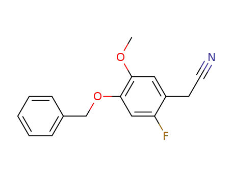 3-methoxy-4-benzyloxy-6-fluorophenylacetonitrile