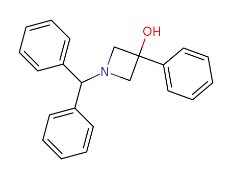 Molecular Structure of 40320-62-5 (1-(DIPHENYLMETHYL)-3-PHENYL-3-AZETIDINOL)