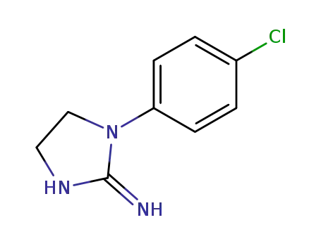 Molecular Structure of 40778-88-9 (1H-Imidazol-2-amine, 1-(4-chlorophenyl)-4,5-dihydro-)