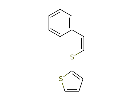 Molecular Structure of 113791-95-0 (Thiophene, 2-[(2-phenylethenyl)thio]-, (Z)-)