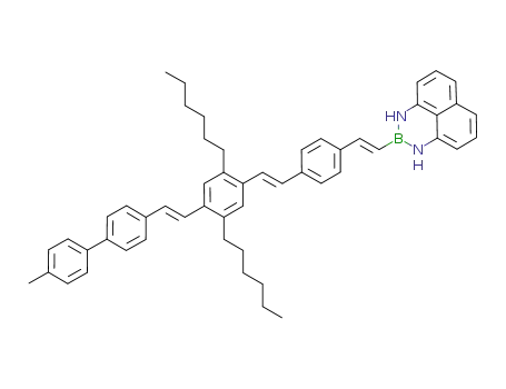 2-(4-(2,5-dihexyl-4-((E)-2-(4'-methylbiphenyl-4-yl)vinyl)styryl)styryl)-2,3-dihydro-1H-naphtho[1,8-de][1,3,2]diazaborinine