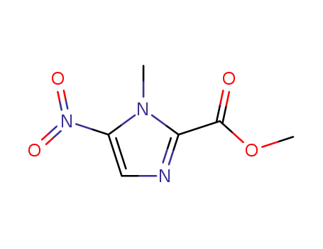 Molecular Structure of 1563-98-0 (1-Methyl-5-nitro-1H-iMidazole-2-carboxylic acid Methyl ester)