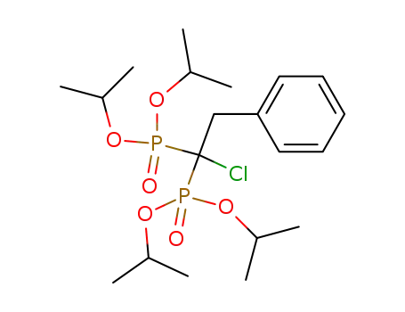 Molecular Structure of 101194-34-7 ([1-Chloro-1-(diisopropoxy-phosphoryl)-2-phenyl-ethyl]-phosphonic acid diisopropyl ester)