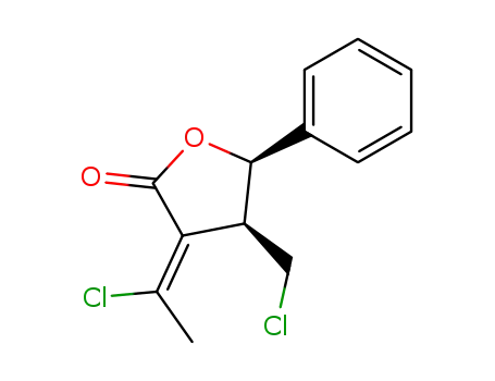 3-(Z)-chloroethylidene-4S-chloromethyl-5R-phenyl-γ-butyrolactone