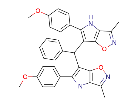 5-(4-methoxyphenyl)-6-[(5-(4-methoxyphenyl)-3-methyl-4H-pyrrolo[2,3-d]isoxazol-6-yl)(phenyl)methyl]-3-methyl-4H-pyrrolo[2,3-d]isoxazole