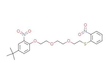 Molecular Structure of 366470-13-5 (1-[2-nitrophenylthio]-8-(4-tert-butyl-2-nitrophenoxy)-3,6-dioxaoctane)