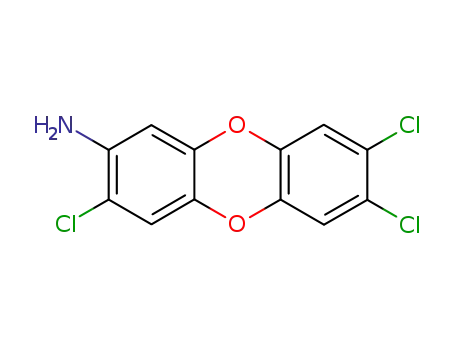 Molecular Structure of 71721-80-7 (3,7,8-trichlorooxanthren-2-amine)