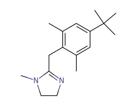 Molecular Structure of 208718-93-8 (2-[(4-t-butyl-2,6-dimethylphenyl)methyl]-4,5-dihydro-1-methylimidazole)