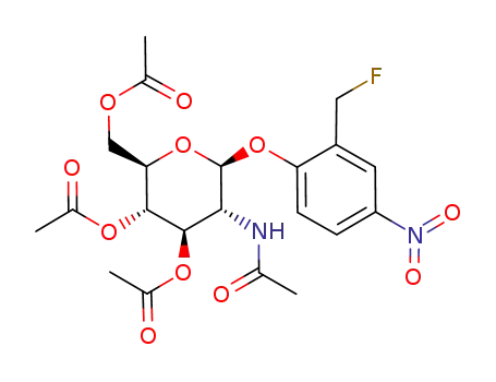 Acetic acid (2R,3S,4R,5R,6S)-3-acetoxy-2-acetoxymethyl-5-acetylamino-6-(2-fluoromethyl-4-nitro-phenoxy)-tetrahydro-pyran-4-yl ester