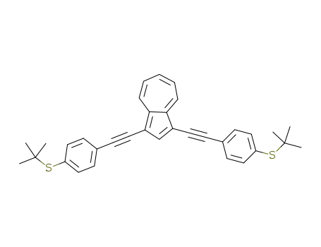 Molecular Structure of 1402451-60-8 (1,3-bis[(4-tert-butylthiophenyl)ethynyl]azulene)