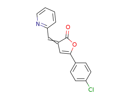 Molecular Structure of 7500-09-6 (5-(4-chlorophenyl)-3-(pyridin-2-ylmethylidene)furan-2(3H)-one)