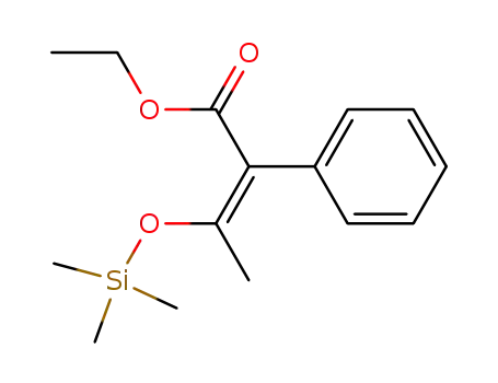 Molecular Structure of 84262-75-9 (ethyl (Z)-2-phenyl-3-(trimethylsilyloxy)but-2-enoate)