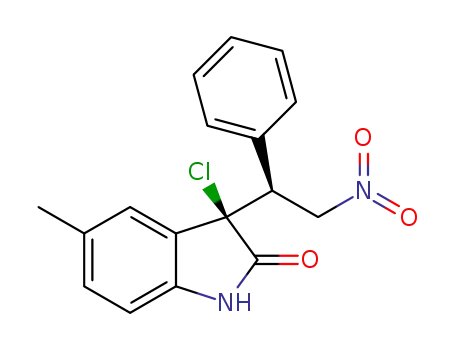 (R)-3-chloro-5-methyl-3-((S)-2--nitro-1-phenylethyl)indolin-2-one