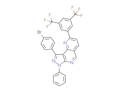 9-(4-bromophenyl)-2-(3,5-di(trifluoromethyl)phenyl)-7-phenyl-7H-pyrazolo[3,4-h][1,6]naphthyridine