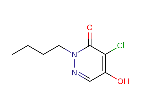 Molecular Structure of 64178-64-9 (3(2H)-Pyridazinone, 2-butyl-4-chloro-5-hydroxy-)