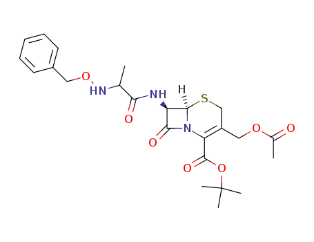 (6R,7R)-3-Acetoxymethyl-7-(2-benzyloxyamino-propionylamino)-8-oxo-5-thia-1-aza-bicyclo[4.2.0]oct-2-ene-2-carboxylic acid tert-butyl ester