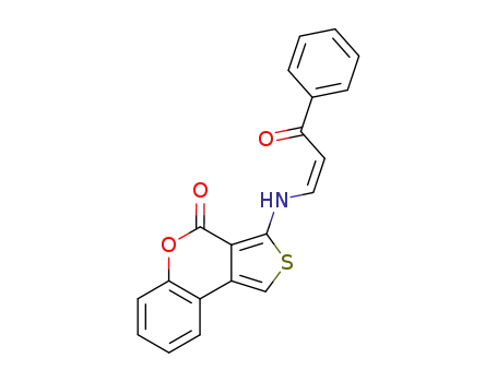 3-(1-phenyl-1-oxo-2-propen-3-ylmino)thieno<3,4-c>coumarin