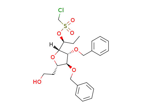 Chloro-methanesulfonic acid (S)-1-[(2S,3R,4S,5S)-3,4-bis-benzyloxy-5-(2-hydroxy-ethyl)-tetrahydro-furan-2-yl]-propyl ester