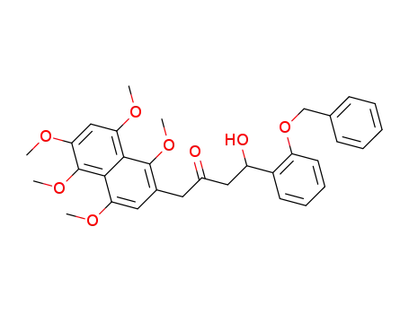 4-(2-benzyloxy-phenyl)-4-hydroxy-1-(1,4,5,6,8-pentamethoxy-naphthalen-2-yl)-butan-2-one