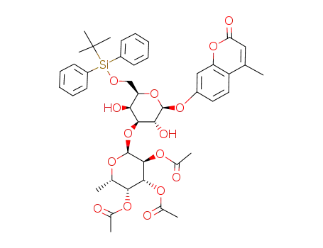 4-methylumbelliferyl 6'-O-(tert-butyldiphenylsilyl)-3'-O-(2'',3'',4''-tri-O-acetyl-α-L-fucopyranosyl)-β-D-galactopyranoside