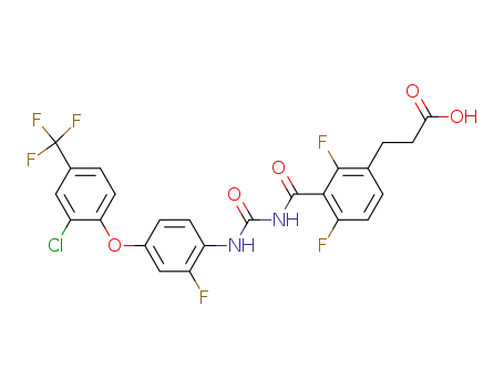 1-[4-(2-chloro-α,α,α-trifluoro-4-tolyloxy)-2-fluorophenyl]-3-[2,6-difluoro-3-(2-carbonylethyl)benzoyl]urea