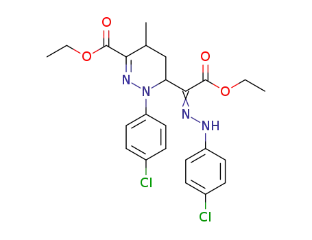 ethyl 6-[ethoxycarbonyl-(p-chlorophenylhydrazono)-methyl]-4-methyl-1-(p-chlorophenyl)-1,4,5,6-tetrahydropyridazine-3-carboxylate