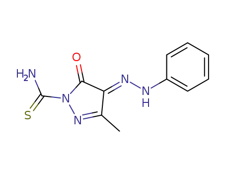 1H-Pyrazole-1-carbothioamide,
4,5-dihydro-3-methyl-5-oxo-4-(phenylhydrazono)-