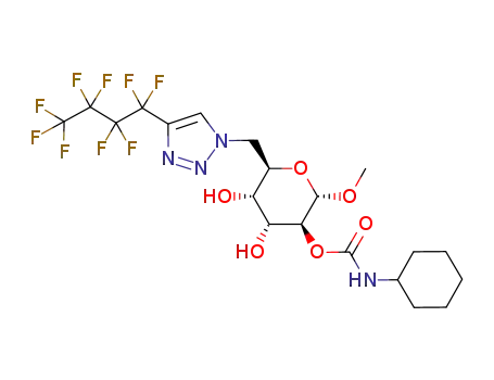 1-(Methyl 2-O-cyclohexylcarbamoyl-6-deoxy-α-D-altropyranosido-6-yl)-4-perfluorobutyl-1,2,3-triazole