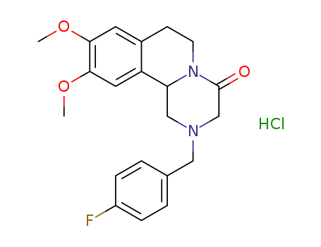 2-(4-fluorobenzyl)-2,3,6,7-tetrahydro-9,10-dimethoxy-1H-pyrazino[2,1-a]isoquinolin-4(11bH)-one hydrochloride