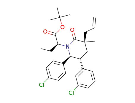 (S)-tert-butyl 2-((3S,5R,6S)-3-allyl-5-(3-chlorophenyl)-6-(4-chlorophenyl)-3-methyl-2-oxopiperidin-1-yl)butanoate