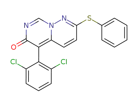 Molecular Structure of 209409-98-3 (5-(2,6-DICHLOROPHENYL)-2-PHENYLSULFANYLPYRIDAZINO[6,1-F]PYRIMIDIN-6-ONE)